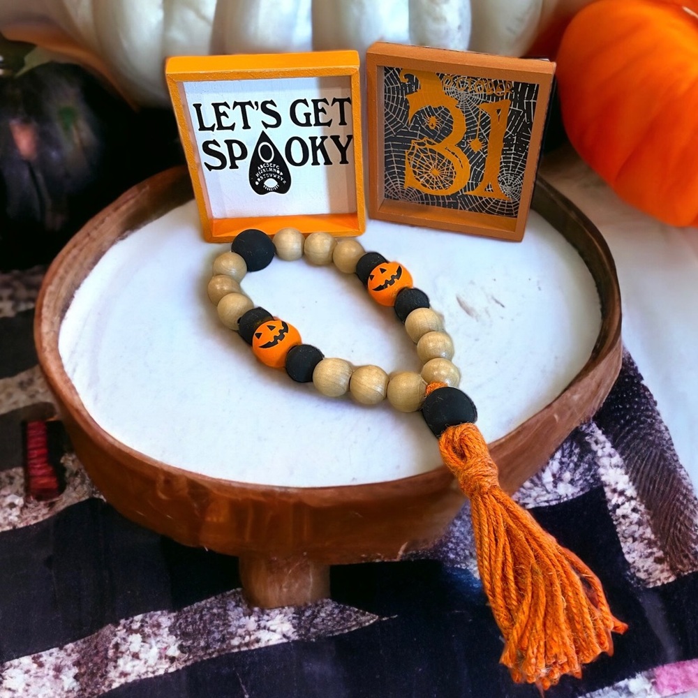 Set of 3 Halloween Tiered Tray Home Decor Accents